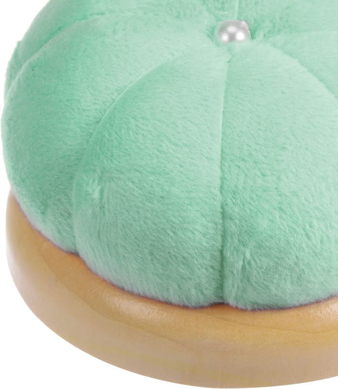 HARFINGTON 2pcs Wooden Base Needle Pincushions Japanese Style Pin Cushions Round Pin Cushion Needle Holder for Sewing Quilting Needlework DIY Craf...