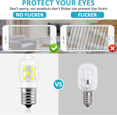 E17 LED Bulb Microwave Oven Appliance Light Bulb Super Power Saving Multiple Purpose Under Hood Over Stove Lights-3W(Equal to 40W Incandescent),38...