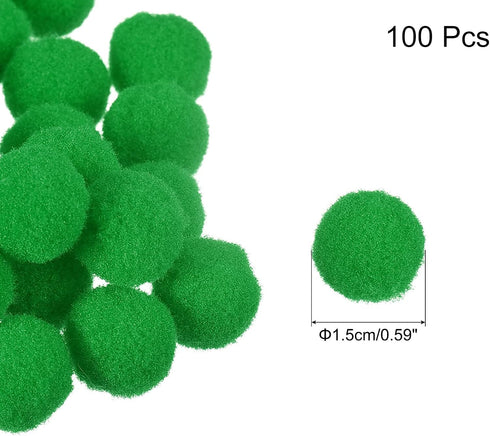 PATIKIL Pom Felt Balls Felting Fabric 1.5cm 15mm Dark Green for Home Craft Projects DIY Pack of 100...