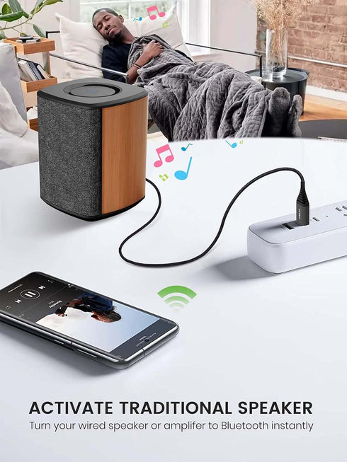 Bluetooth Aux Adapter for Car, USB Aux Bluetooth 5.2 Receiver with 3.5mm Jack Kit, Handsfree Calling, Music Streaming, Compatible with Trucks, Veh...