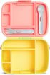 Munchkin Lunch Bento Box for Kids and Toddlers, Includes Stainless Steel Utensils, BPA-Free, 18 Months and Up, Pink/Green/Yellow...