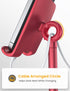LISEN Cell Phone Stand,Angle Height Adjustable Stable Cell Phone Stand for Desk,Sturdy Aluminum Metal Phone Holder (Red)......