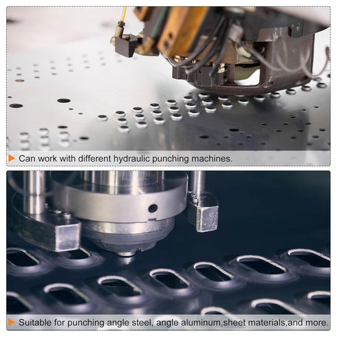 Hydraulic Hole Punch Die 10mm Precise Round Hole Electric Hydraulic Hole Punching Kit for MHP-20 JP-20 Electric Hydraulic Punching Machine, Burgun...