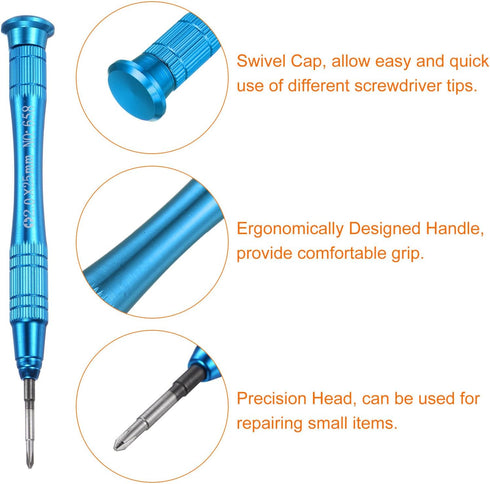 Precision Phillips Screwdriver 2.0x25mm Magnetic Cross Head Mini Pen Style Screw Driver with Non-slip Handle for Eyeglasses Watch Laptop Electroni...