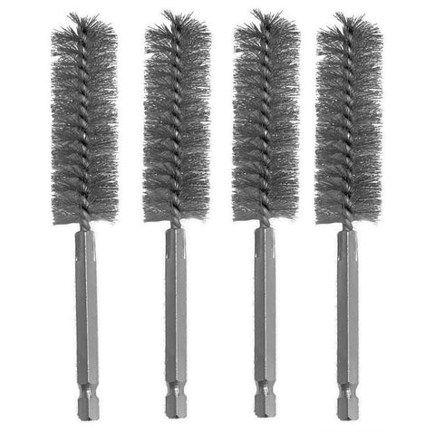 4pc Stainless Steel ALAZCO 5/8" Wire Brush for Power Drill Impact Driver Cleaning Wire Brush Stainless Steel Bore Brush - Hex Shank...