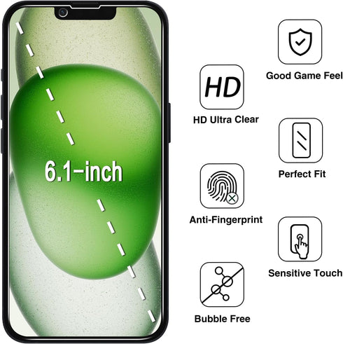 HPTech 2 Pack Privacy Screen Protector Designed for iPhone 14 Anti-Spy Tempered Glass 6.1-inch, Anti Scratch, Bubble Free...