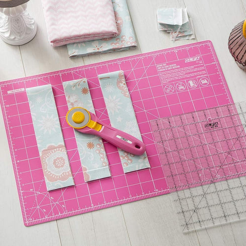 Olfa 1132645 45mm Fairy Floss Pink Splash Rotary Cutter, Multicolor...