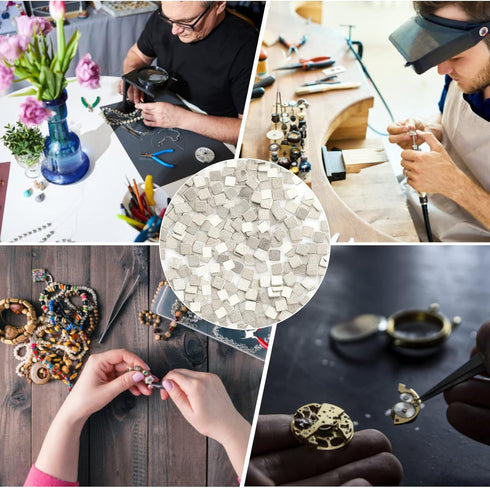 3 Grams Silver Solder for Jewelry Precut Chips Solder Jewelry Soldering Kit Solder Tab Ultra Tiny Medium Density Easy Solder for Jewelry 2 X 2 mm ...