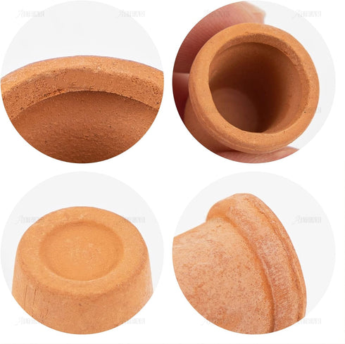 AUEAR, 8 Pack Fairy Garden Mini Clay Pots Ceramic Pottery Planter Cactus Flower Succulent Pot for 1:12 Scale...