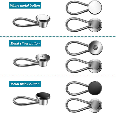 WILLBOND 24 Pieces Collar Extenders Elastic Button Extender Neck for Shirt Pants Dress Trouser Favors...