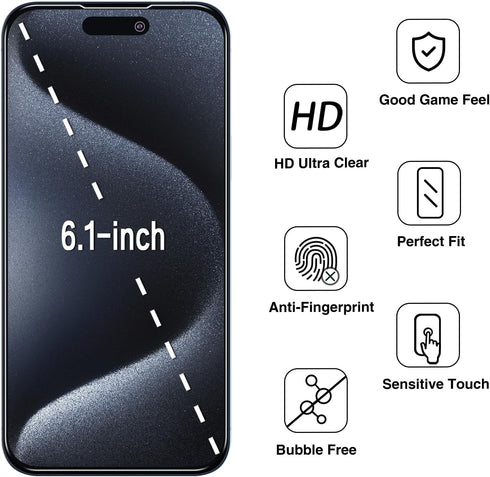 2 Pack Privacy Screen Protector Designed for iPhone 14 Pro Anti-Spy Tempered Glass 6.1-inch, Anti Scratch, Bubble Free...