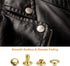 HARFINGTON 200 Sets Leather Rivets 12mm x 10mm Metal Double Cap Rivet Snaps Studs Fasteners with 3pcs Setting Tools Rivets for Leather Craft DIY R...