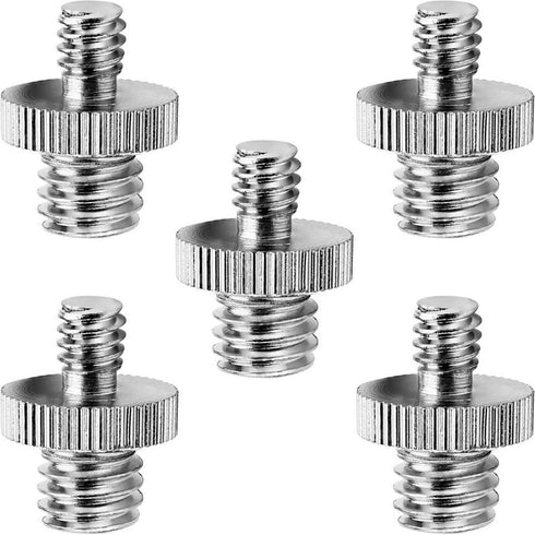 Standard 1/4"-20 Male to 3/8"-16 Male Threaded Camera Screw Adapter Tripod Screw Converter, 1/4 to 3/8 (5 Pack)...