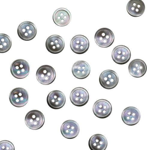 20 Pieces Genuine Grey Smoke Mother of Pearl Buttons for Women Men Shirts Dresses Polo DIY Sewing Craft (10MM)...