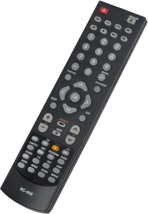 RC-056 Replaced Remote fit for Coby TV TFDVD1995S2 TFDVD1595S3 TFDVD2495 TFDVD2295S2 TFDVD1595 TFDVD1995 TFDVD2295 TFDVD2395 LEDVD1596S1 LEDVD1996...