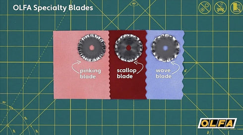 Olfa Rotary Blade Refill 45mm Pinking PIB45-1 (2-Pack)...
