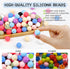 120PCS FIVEIZERO Silicone Beads, 15mm Silicone Beads White for Keychain Making Bulk Round Silicone Beadsfor Bracelet Necklace DIY Crafts Making (W...