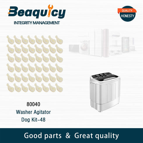 80040 Washer Agitator Dogs Kit by Beaquicy - Replacement for Whirlpool Ken-More Washing Machine (48-Pack)
