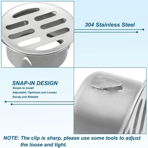 PATIKIL Gutter Guard, 304 Stainless Steel Downspout Strainer, Anti-Blocking Outdoor Gutter Cleaning Tool for Stops Leaves Debris, 2 Inch...