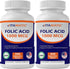 Vitamatic Folic Acid 1000 mcg (1 mg) - Vegetarian Tablets - 1667 mcg DFE - Vitamin B9 (240 Count (Pack of 2))...
