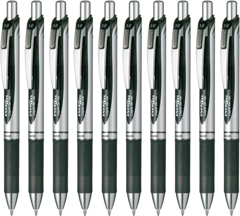 Pentel BL80-A EnerGel Ink Ballpoint Pen, Black, 10 Pieces...