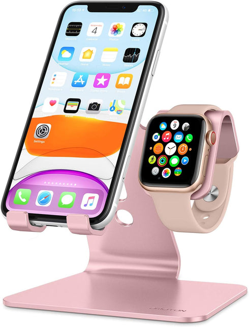 OMOTON Stand for Apple Watch - 2 in 1 Universal Desktop Stand Holder (Not Include Charger) for All iPhone 15 14 13 12 and Apple Watch Series 9/8/S...