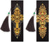 pigpigboss 2 Pieces Religion Cross Diamond Painting Bookmark Kit,Leather Diamond Art Bookmark, Golden Cross Bookmark Paint with Diamonds for Adult...