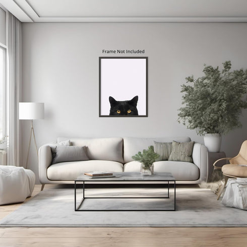 Posterizer 1 pcs-Sneaky Black Cat-Unique Cat Lovers Decor-Art for Animal Lovers-Abstract & Modern Art- Gift for Men Women Teens-Living Room Bedro...