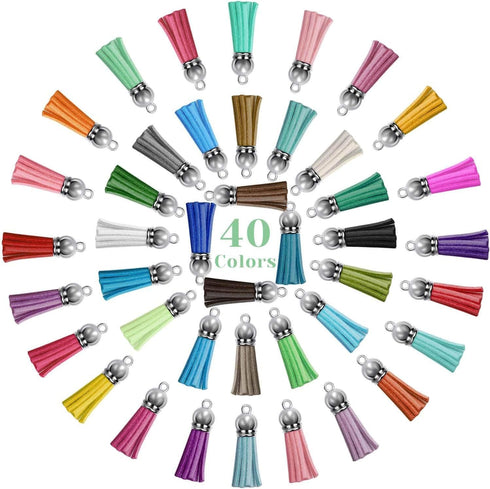 Tassels, Paxcoo 240Pcs Keychain Tassels Bulk for Jewelry Making and Crafts, Keychain Making Charms Supplies for Acrylic Blank Keychains, Bracelets...