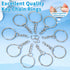 Paxcoo 50Pcs Keychains with Chain and 50 Pcs Jump Rings, Keychain Rings Kit Findings Bulk for Keychain Making Supplie DIY Crafts...