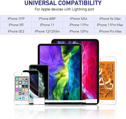 Lightning to 3.5mm Headphone Jack Adapter, Apple MFi Certified Digital Hi-Fi Audio Earphone Connector for iPhone 12/12 Pro Max 11 Pro/XS/XR/X/8 7 ...