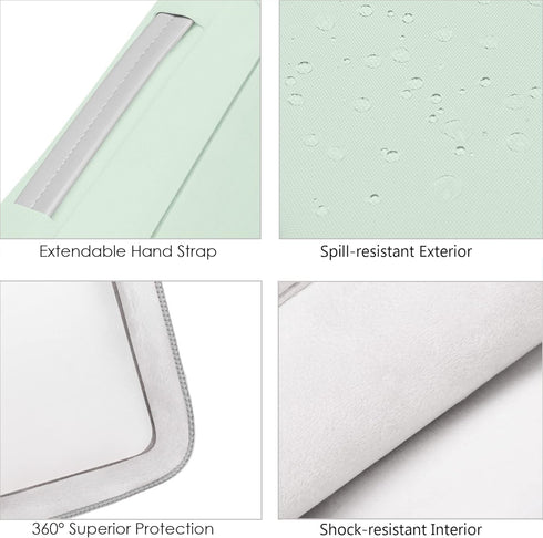 Lacdo Green Waterproof 360° Protective Laptop Sleeve Case for 14 Inch HP, Lenovo, Dell, ASUS, Acer Chromebook, Business Working Adults...