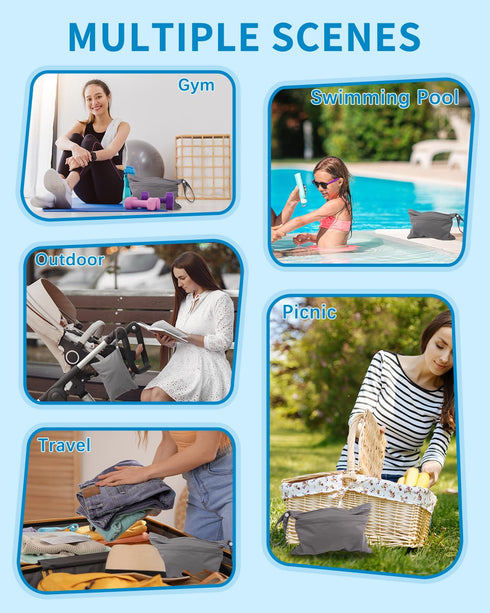 babygoal Wet Dry Bags for Baby Cloth Diapers, Washable Travel Bags, Beach, Pool, Gym Bag for Swimsuits & Wet Clothes with Two Zippered Pockets 2 P...