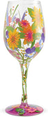 Enesco 6006284 Designs by Lolita Garden' Hand-Painted Artisan Wine Glass, 15 Ounce, Multicolor...