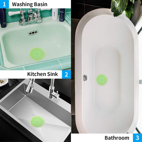 tifanso Silicone Tub Stopper Recyclable Bathtub Drain Stopper Upgraded Drain Plug Cover for Bathrooms and Laundries Kitchen Universal Use 6 inches...