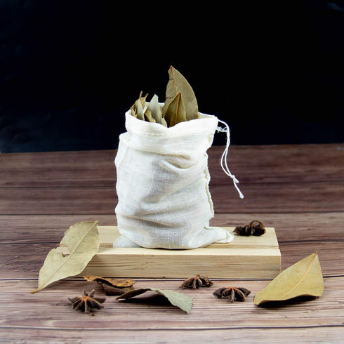 AUEAR, Reusable Drawstring Cotton Soup Bags Coffee Chinese Medicine Tea Bag Brew Straining Herbs Cheesecloth Bone Broth Gravy Stew (12 Pack, 4"x6"...