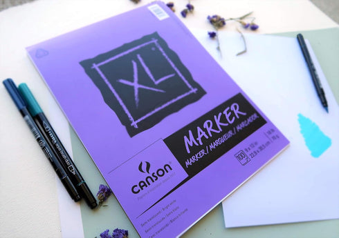 Canson XL Series Marker Paper, Foldover Pad, 9x12 inches, 100 Sheets (18lb/70g) - Artist Paper for Adults and Students...