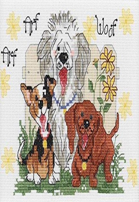 Janlynn 38-0204-Piece Suzy's Zoo Dogs of Duckport Mini Counted Cross Stitch Kit, 7 by 5-Inch...