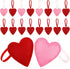 24 Pack Felt Heart Ornaments - Pink & Red Christmas & Valentine's Hanging Decorations...