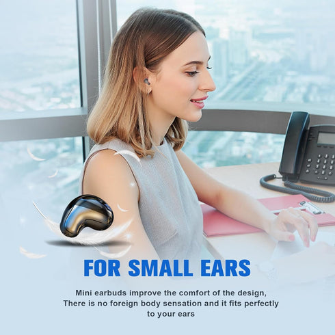 Invisible Earbuds Wireless Bluetooth, Discreet Smallest Hidden Tiny Bluetooth Mini Micro Earbuds for Work, Invisible Sleep Wireless Earphone Water...