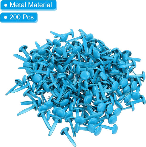 PATIKIL 200 PCS Paper Brass Fasteners Split Pins Pastel Mini Metal Brads Round Head Plated Fastener for Craft Art Scrapbooking DIY Supplies, Light...