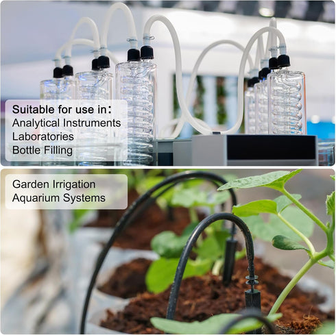 PATIKIL Plastic Tube Tubing Clamps, 2Pcs 3/8" - 5/8" Tube OD Adjustable Precise Flow Control Hose Clamp Clip for Laboratory Pinch Valve, White...