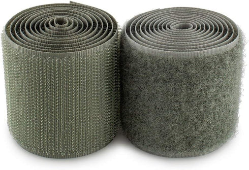 2 inch Wide Foliage Green Sew on Hook and Loop Tape Non-Adhesive 1 Yd Length Green Nylon Hook Loop Tape Fabric Fastener Set for Military Form Bags...