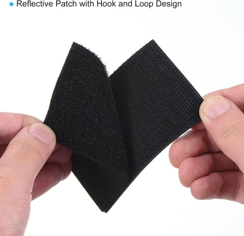 PATIKIL Reflective Patch 2"x3", 4 Pcs Hook & Loop Fastener Safety Appliques for Night Sportsperson Worker Hiker, Orange...