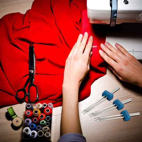 15 Pieces Sewing Machine Twin Needle Double Stretch Twin Needle Pins with 2 Pieces 9 Groove Pintuck Presser Foot for Household Sewing Machine Acce...