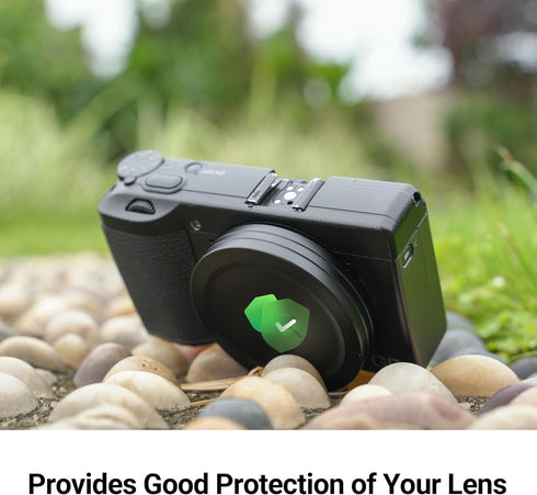 JJC Aluminum Lens Cap Cover Protector for Ricoh GR IIIx GR IIIx HDF GR3x HDF GR III GR III HDF GR3 HDF GR II GR2 with Soft EVA Interior -Black...