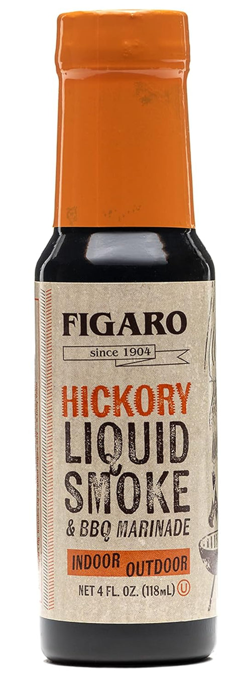 Figaro - Louisiana's Hickory Liquid Smoke & BBQ Marinade, 4 Ounce, Slow Roasted Hickory Flavor Indoors and Out...