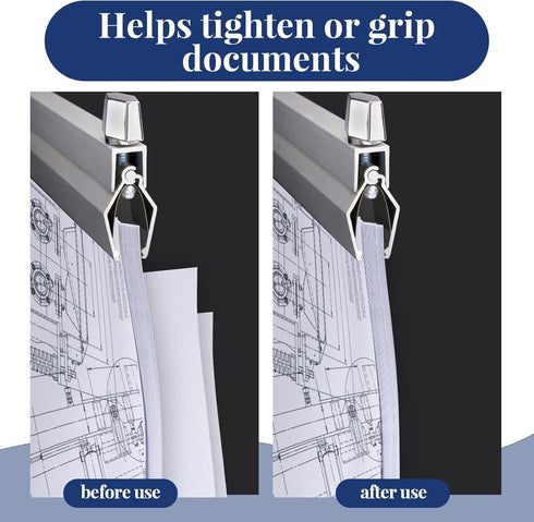 Hanging Clamps Blueprint Power Wrench Stainless Steel Document Tool, 0.98 x 7.87 Inch...