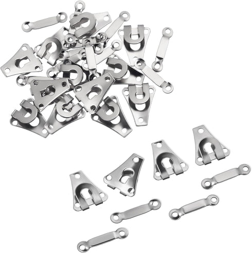 12 Set Heavy-Duty Pant Hook & Eye Nickel Sewing Set Clothig Fixing Tools Hooks and Eyes Closure for Bra Trousers Skirt Dress...