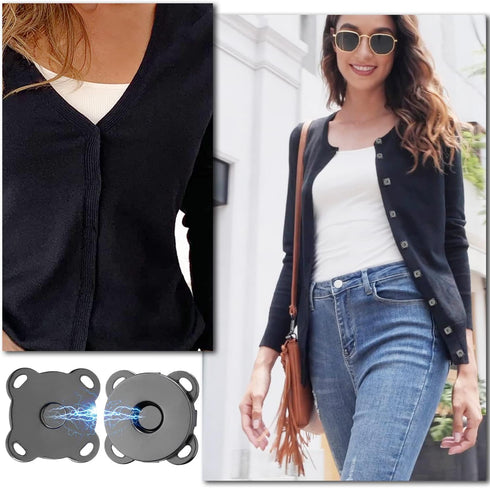 CooBigo Magnetic Snaps Buttons for Purses Magnetic Closures for Purses Bags Clothes Handbags,Magnetic Purse Closure Fasteners,Sewing on Magnetic S...